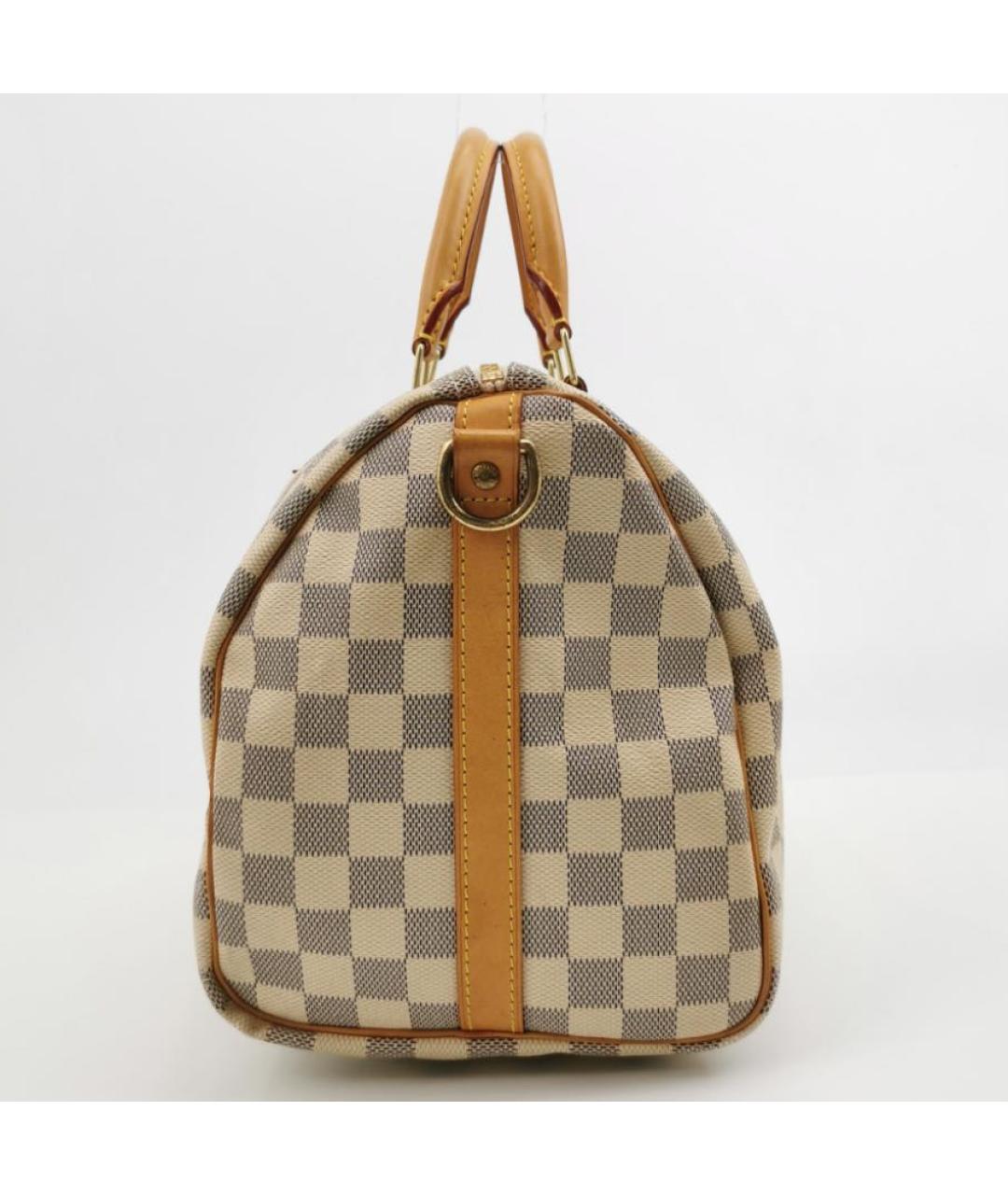 LOUIS VUITTON Бежевая кожаная сумка тоут, фото 2