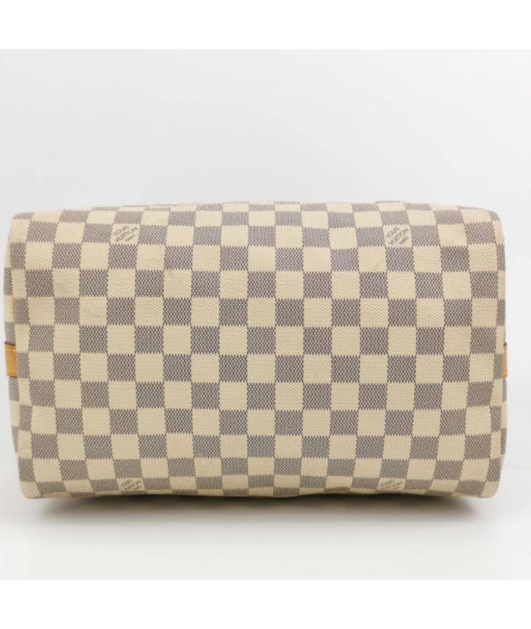 LOUIS VUITTON Бежевая кожаная сумка тоут, фото 5
