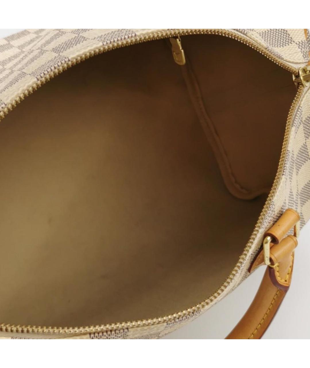 LOUIS VUITTON Бежевая кожаная сумка тоут, фото 6
