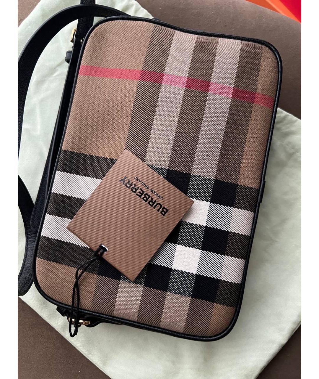 BURBERRY Черная кожаная сумка через плечо, фото 4