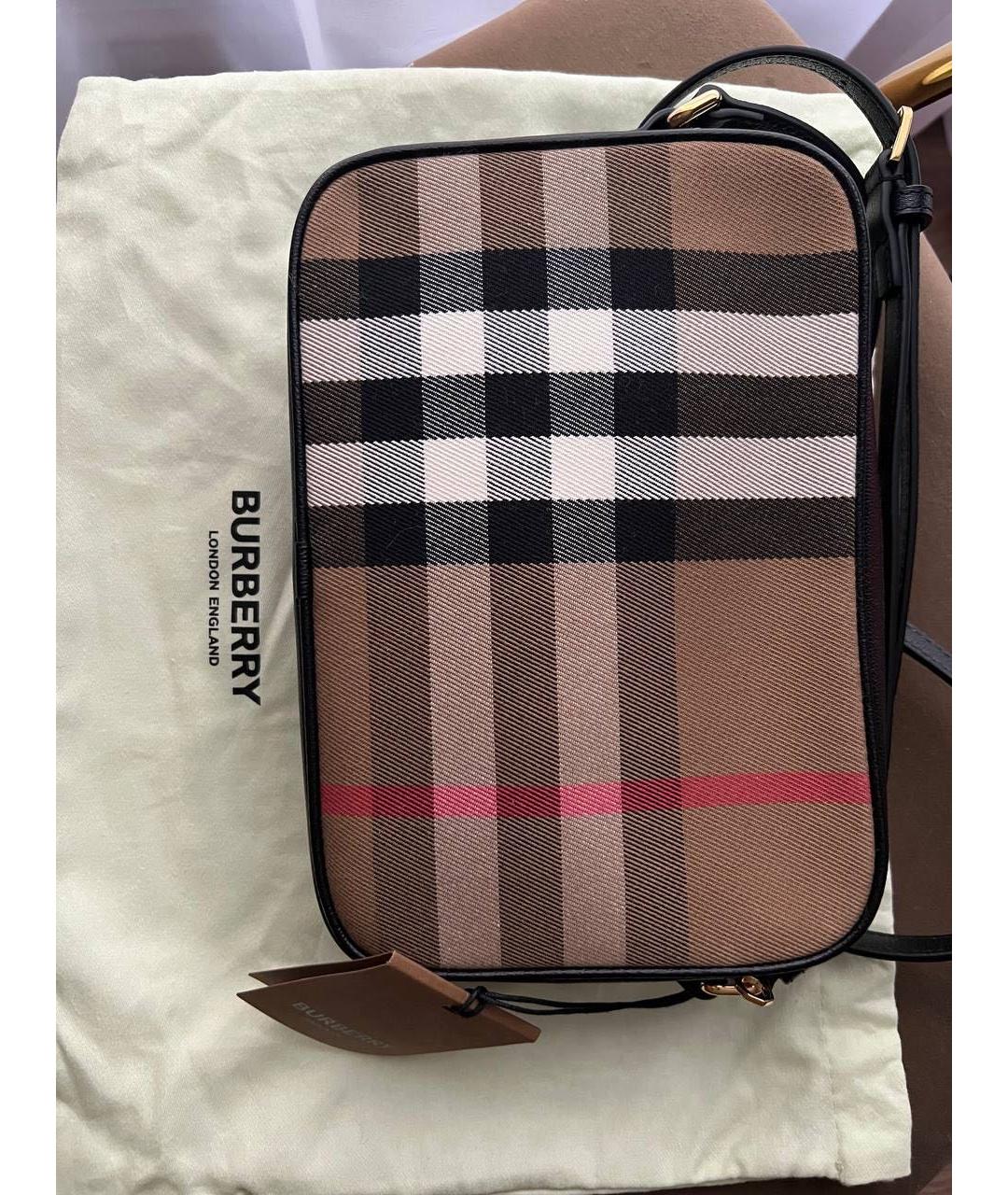 BURBERRY Черная кожаная сумка через плечо, фото 5