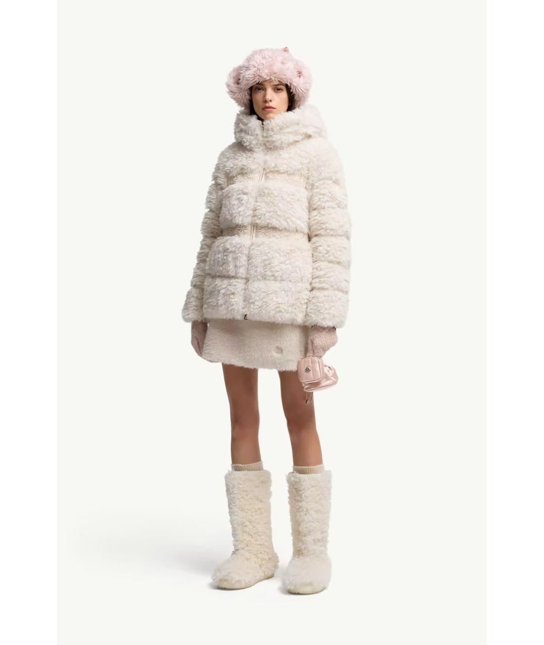 MONCLER Бежевый пуховик, фото 5