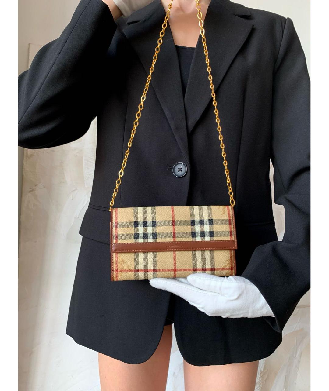 BURBERRY Бежевый кошелек, фото 5