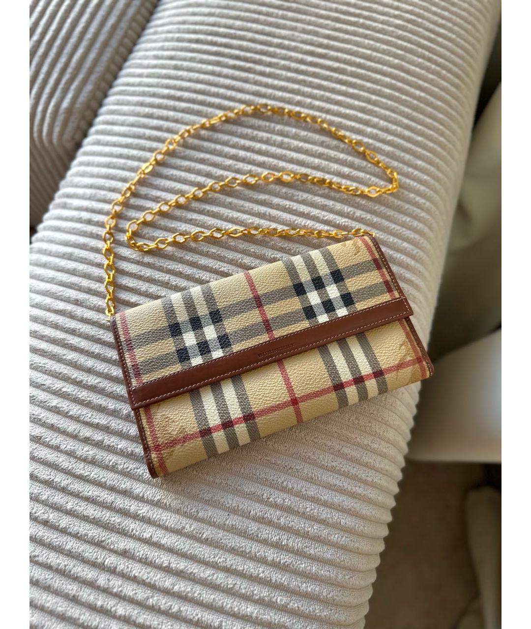 BURBERRY Бежевый кошелек, фото 6