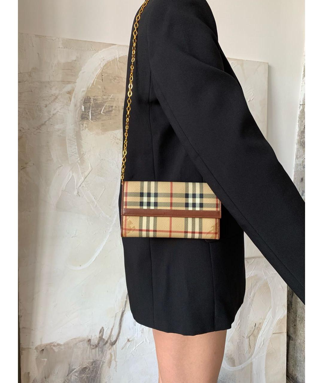 BURBERRY Бежевый кошелек, фото 4