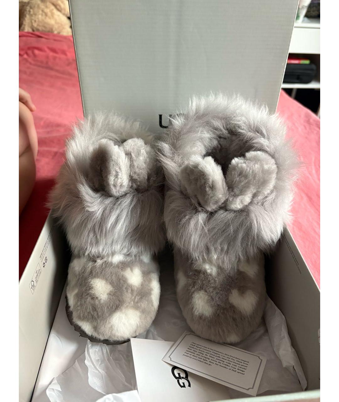 UGG AUSTRALIA Серые замшевые ботинки, фото 3