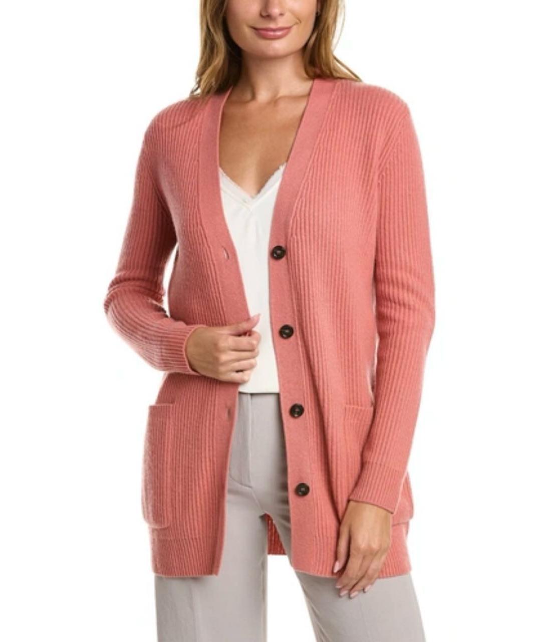 MAX MARA Коралловый кашемировый кардиган, фото 7