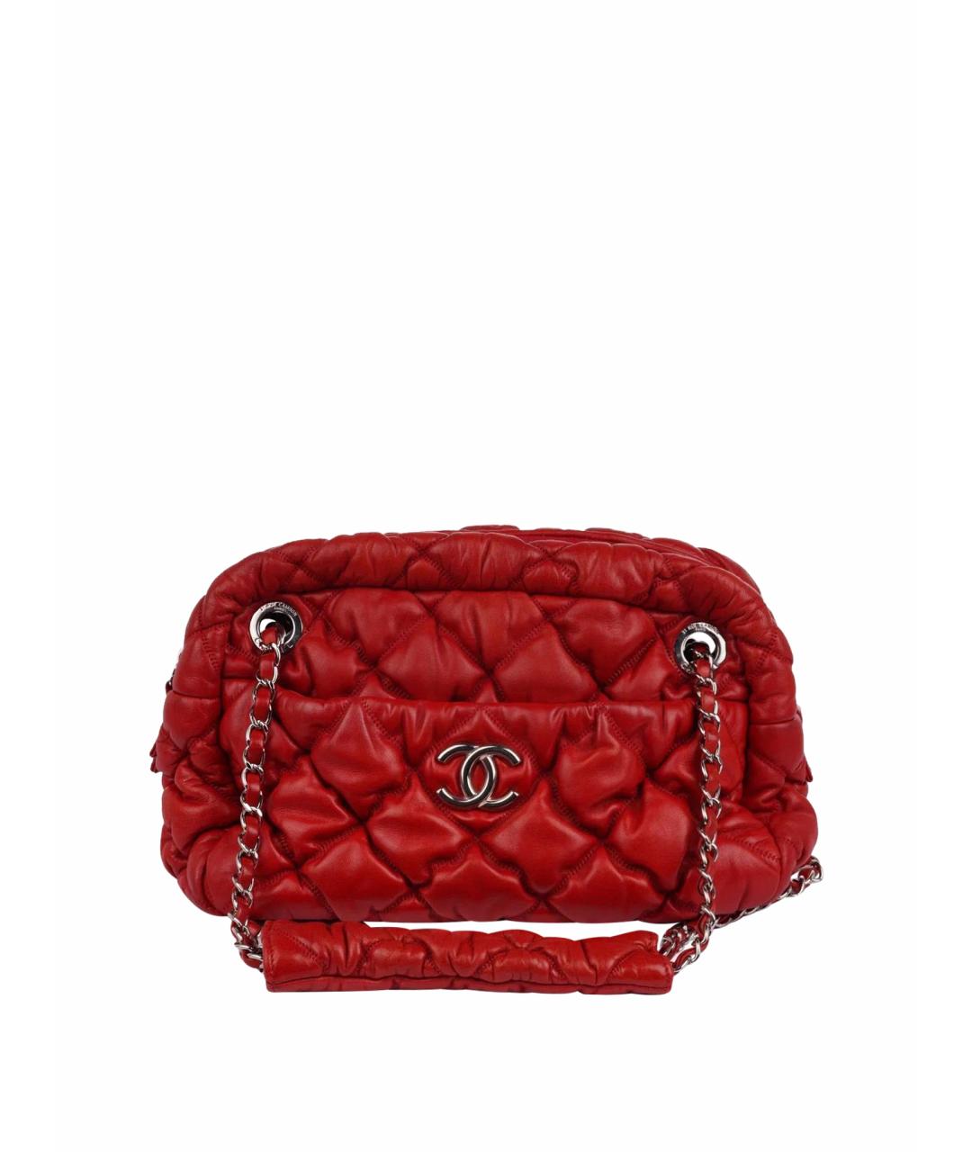 CHANEL Красная кожаная сумка тоут, фото 1