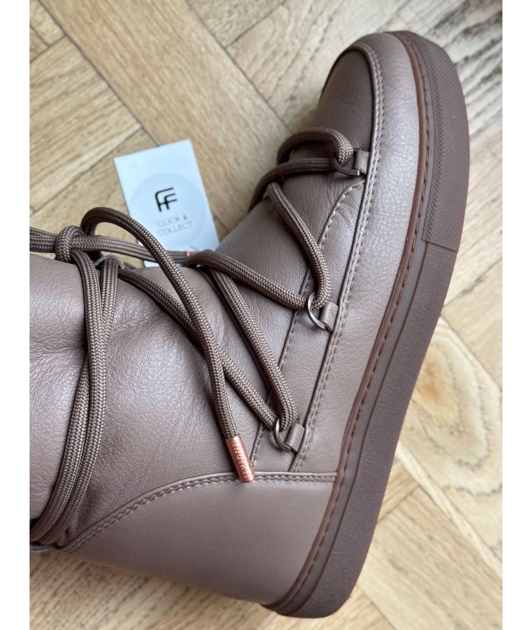 INUIKII Бежевые кожаные полусапоги, фото 5