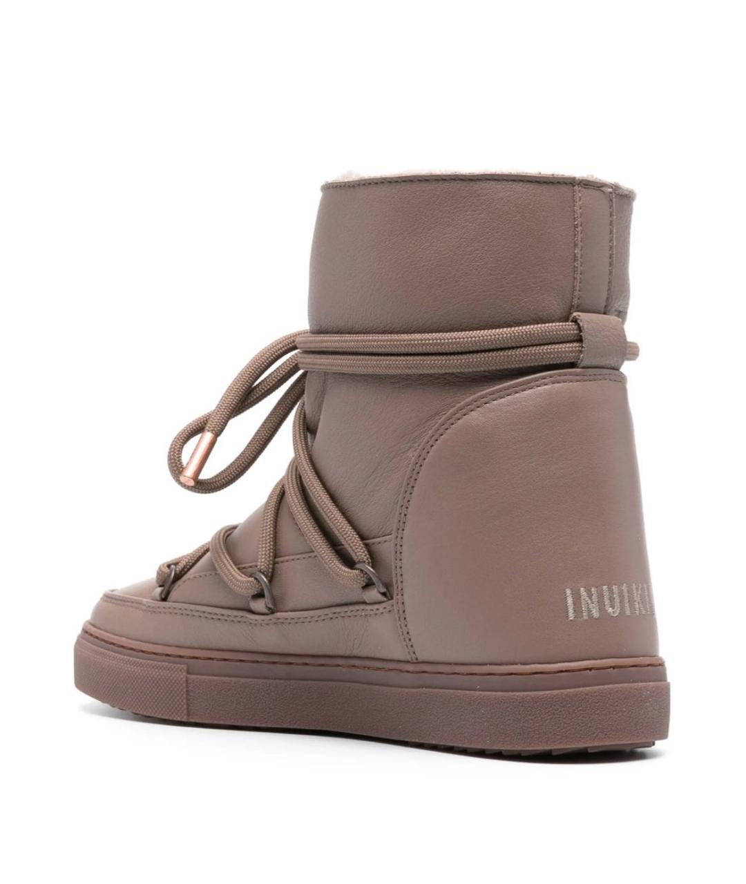 INUIKII Бежевые кожаные полусапоги, фото 4