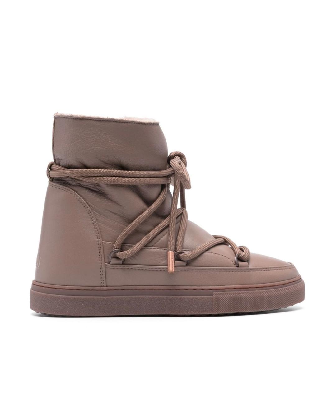 INUIKII Бежевые кожаные полусапоги, фото 1