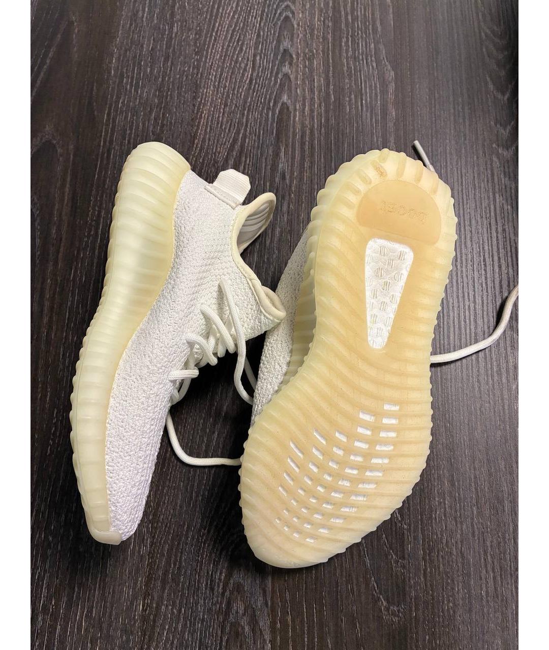 ADIDAS YEEZY Белые текстильные кроссовки, фото 5