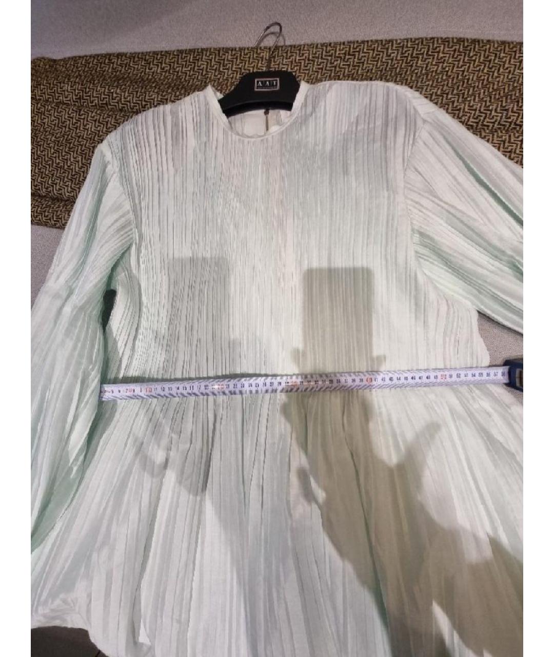 JIL SANDER Зеленые хлопковое повседневное платье, фото 7