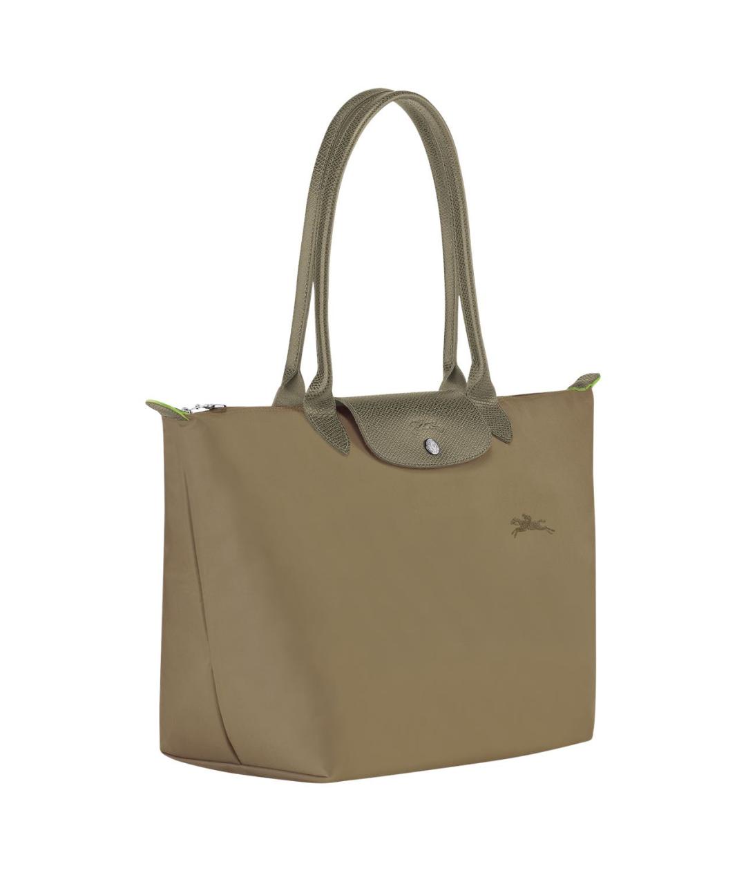 LONGCHAMP Хаки кожаная сумка тоут, фото 2