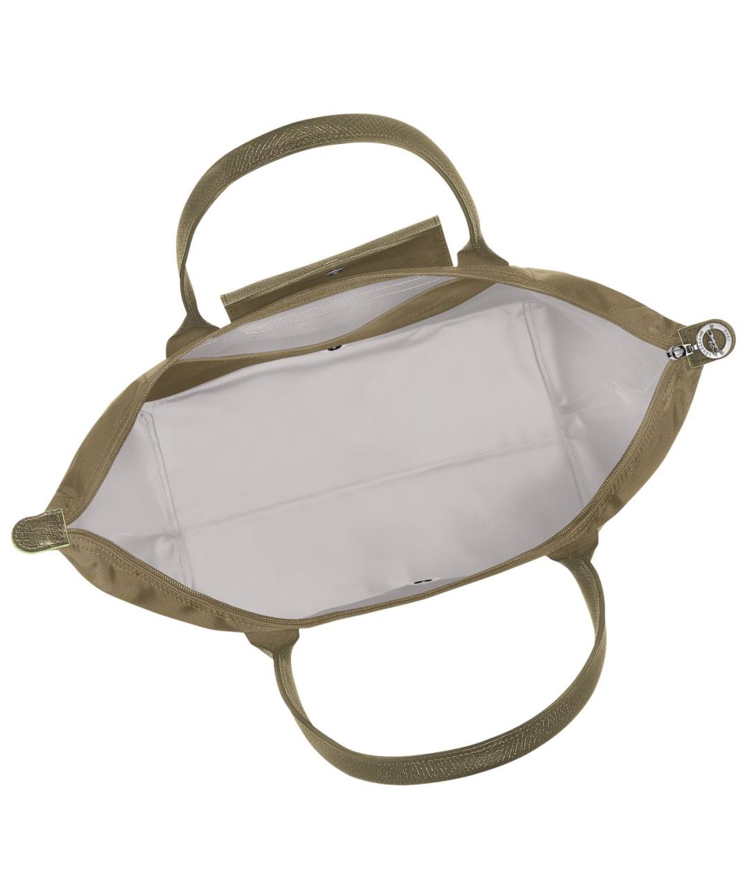 LONGCHAMP Хаки кожаная сумка тоут, фото 4