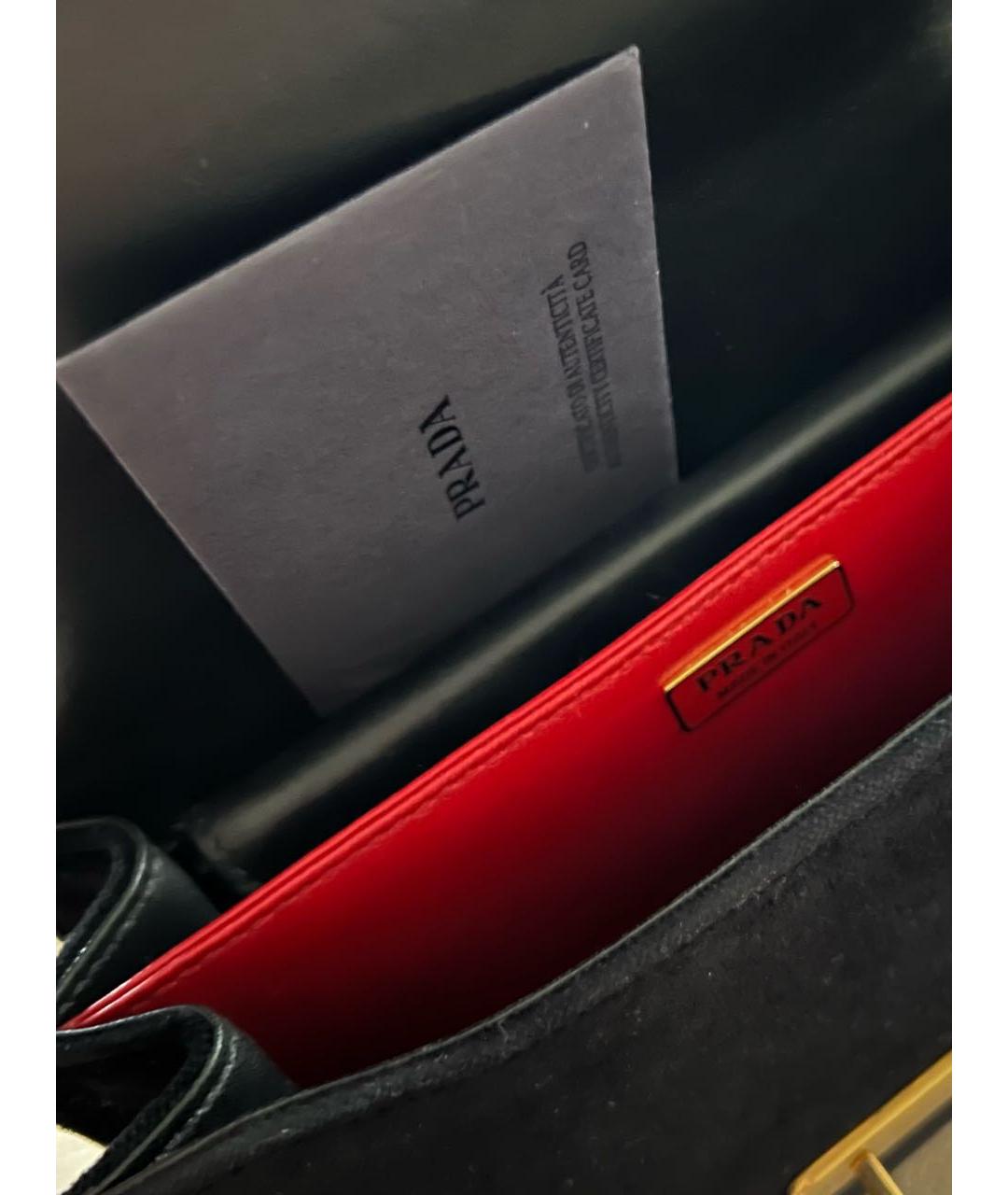 PRADA Черная бархатная сумка через плечо, фото 6