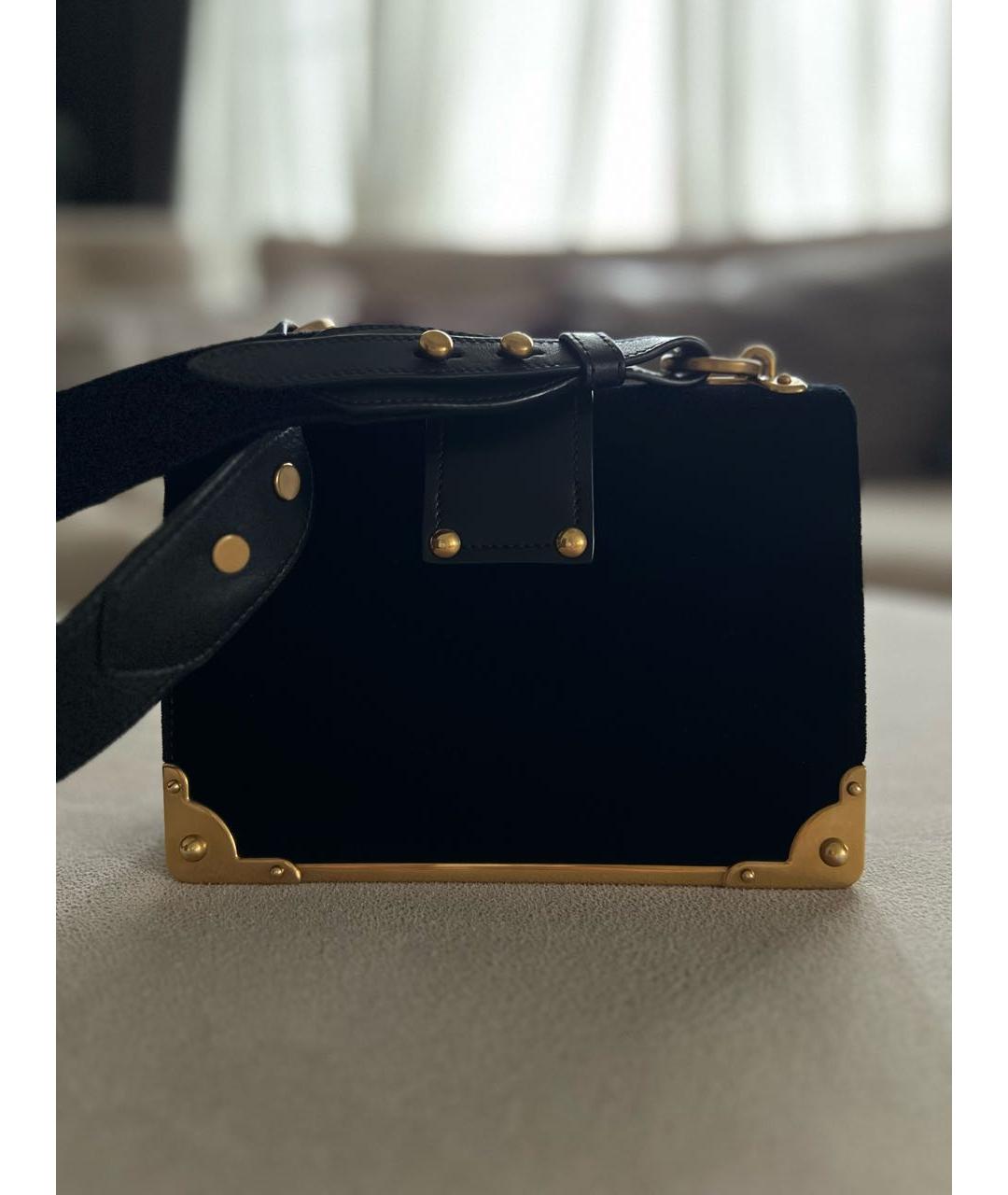 PRADA Черная бархатная сумка через плечо, фото 3