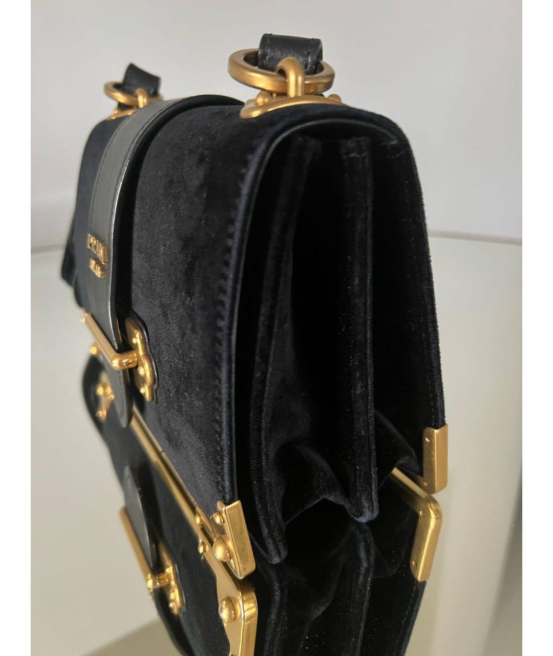 PRADA Черная бархатная сумка через плечо, фото 2