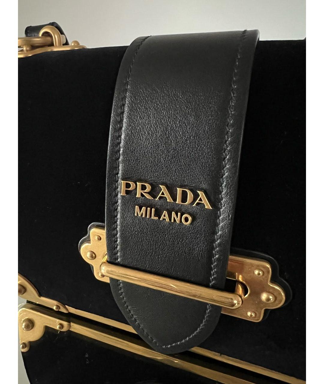 PRADA Черная бархатная сумка через плечо, фото 3
