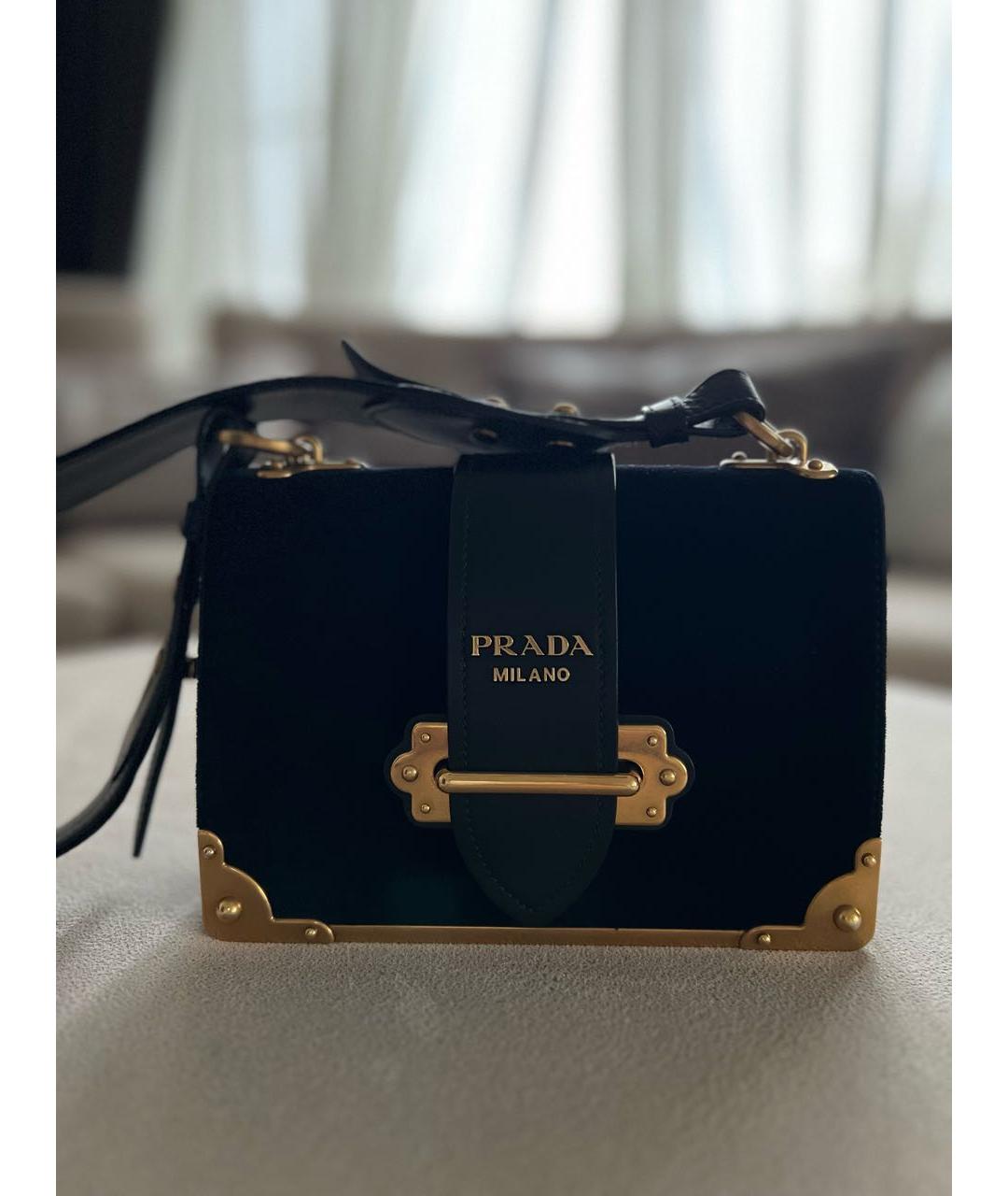 PRADA Черная бархатная сумка через плечо, фото 7