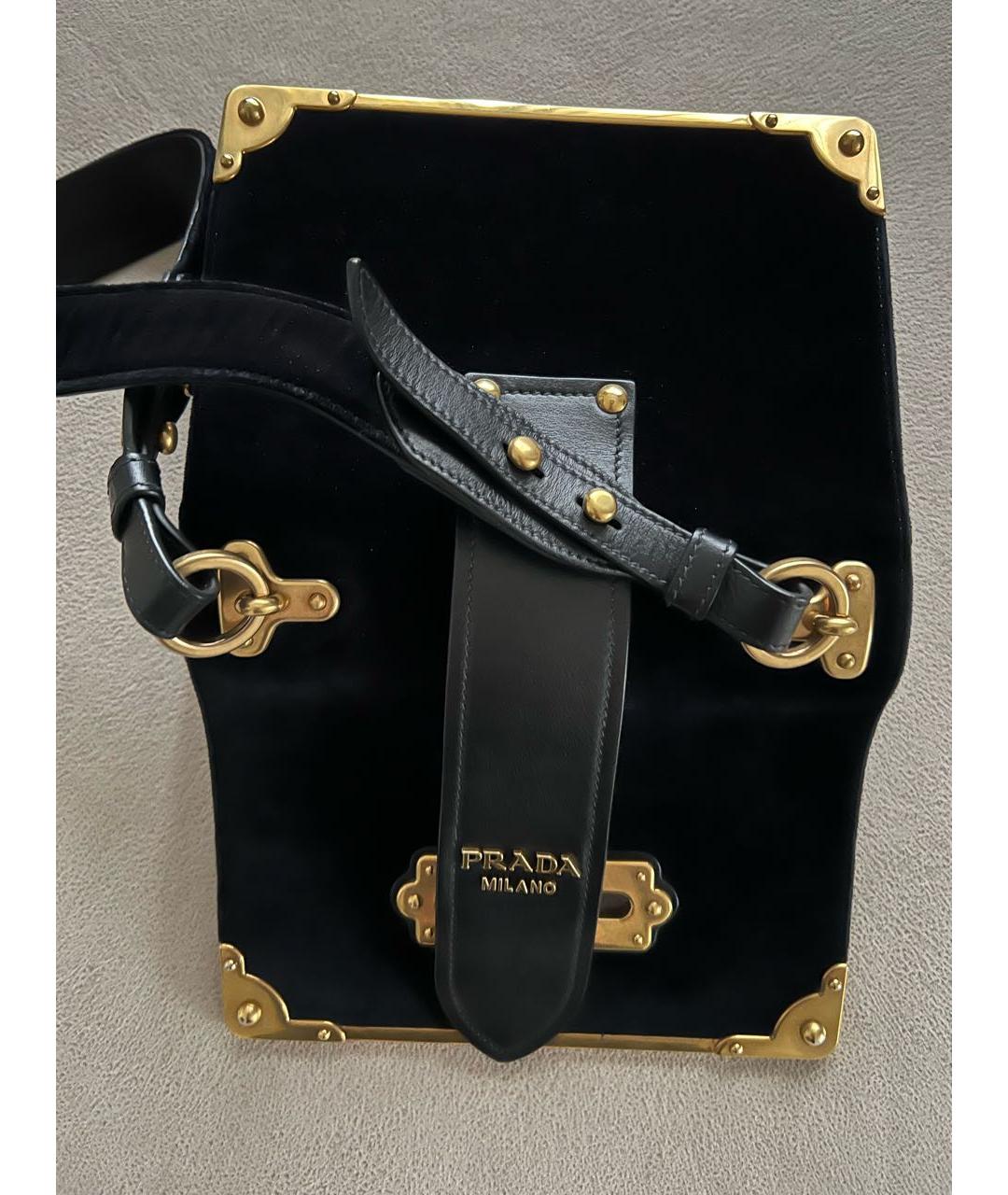 PRADA Черная бархатная сумка через плечо, фото 4