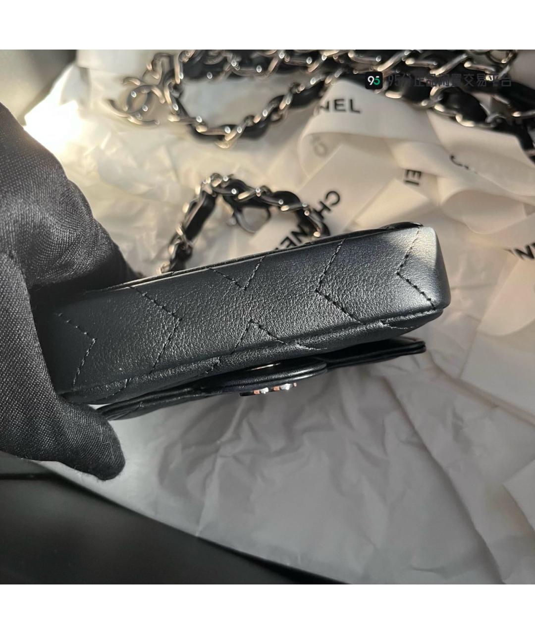 CHANEL Черная кожаная поясная сумка, фото 4