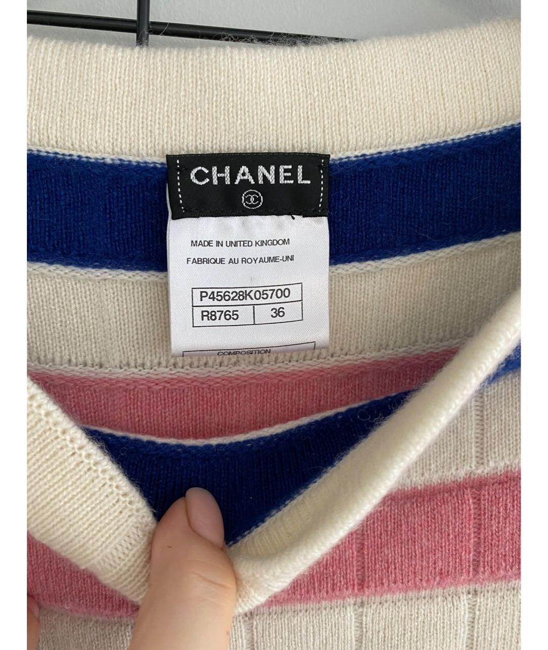 CHANEL Мульти кашемировый джемпер / свитер, фото 4