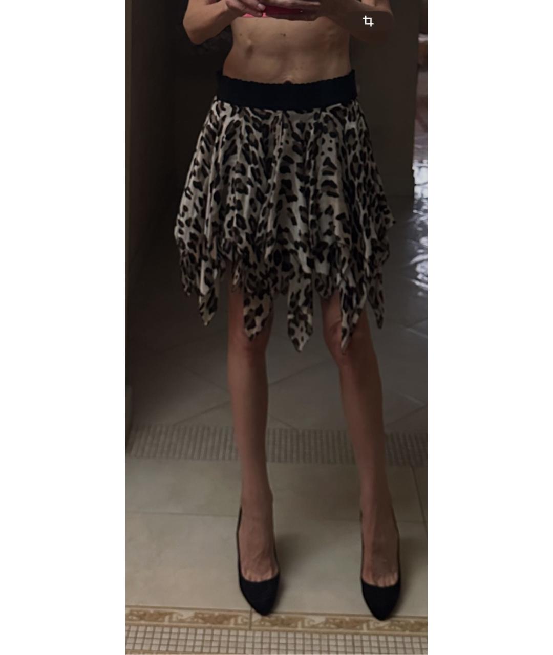 BLUMARINE Мульти шелковая юбка миди, фото 6