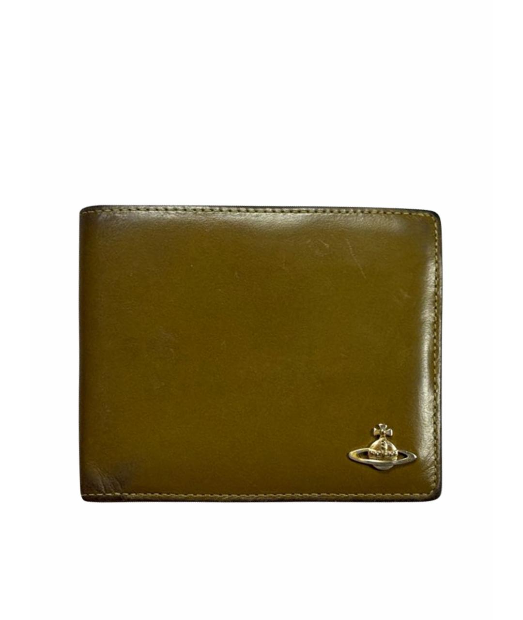 VIVIENNE WESTWOOD Горчичный кожаный кошелек, фото 1