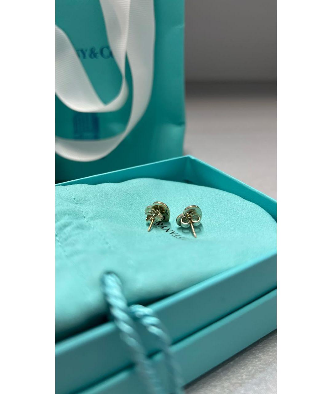 TIFFANY&CO Бежевые серебряные серьги, фото 2