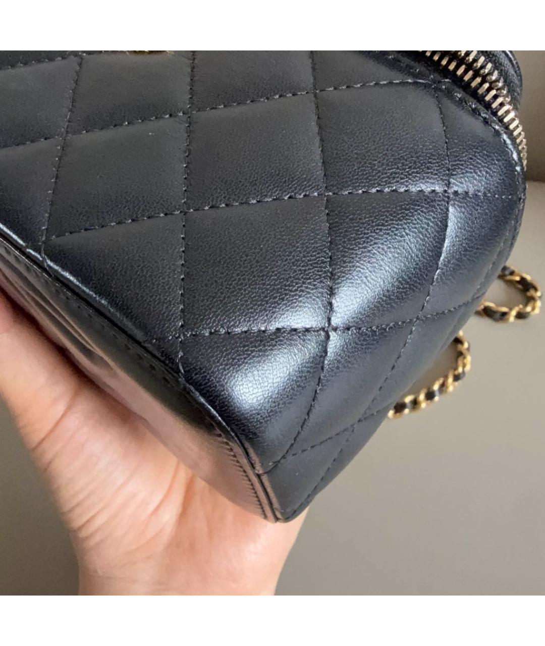 CHANEL Черная кожаная сумка через плечо, фото 8