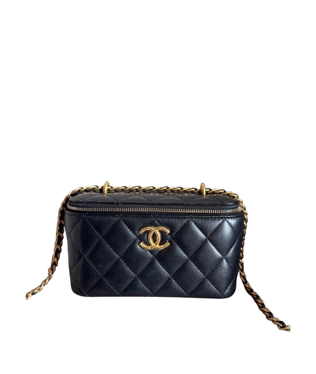 CHANEL Черная кожаная сумка через плечо, фото 1