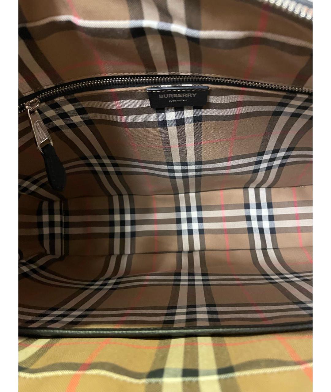 BURBERRY Черный кожаный портфель, фото 4