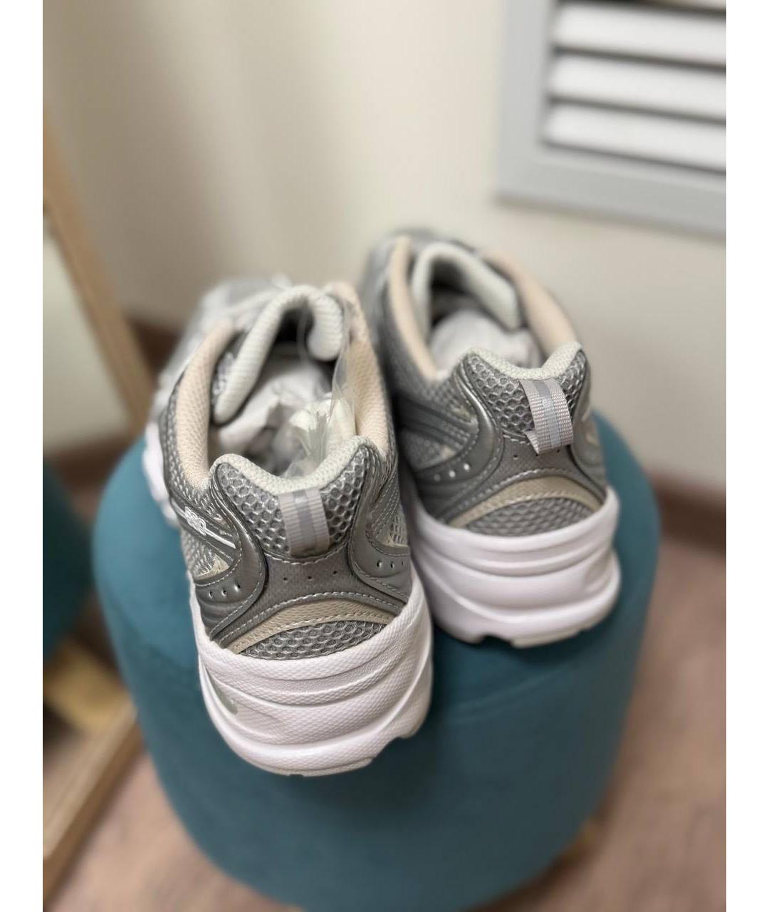 NEW BALANCE Серебряные текстильные кроссовки, фото 4