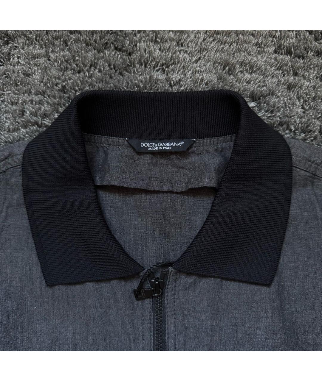 DOLCE&GABBANA Серая хлопковая куртка, фото 7