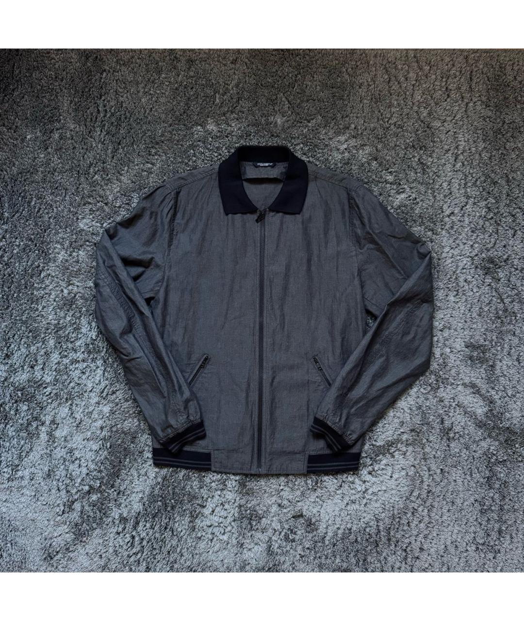 DOLCE&GABBANA Серая хлопковая куртка, фото 9