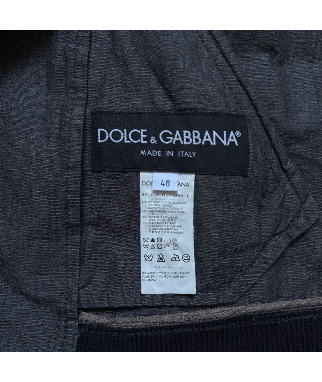 DOLCE&GABBANA Серая хлопковая куртка, фото 8