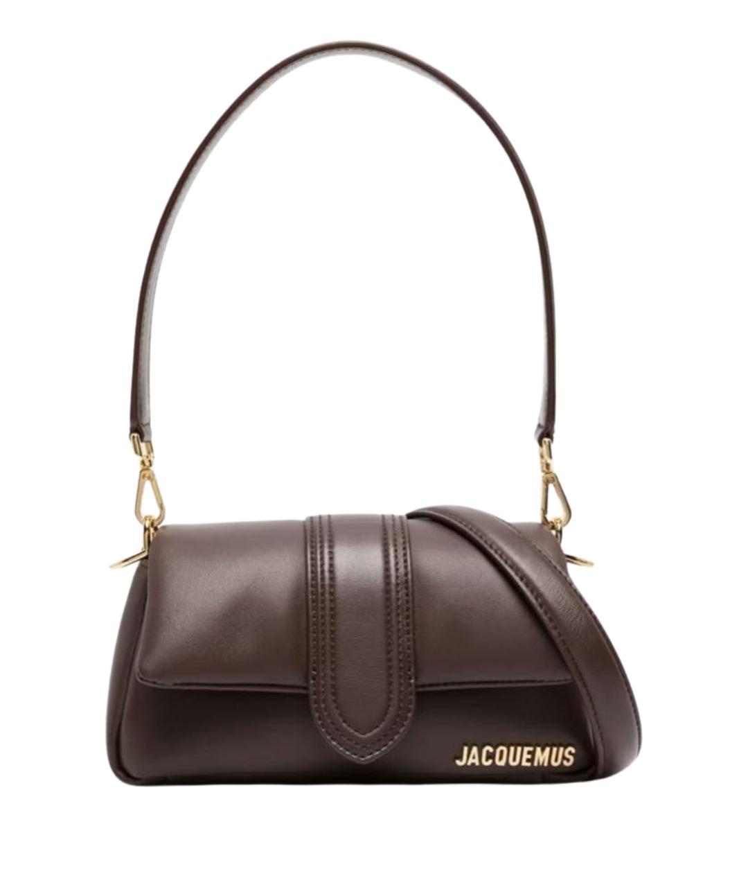 JACQUEMUS Коричневая кожаная сумка через плечо, фото 1