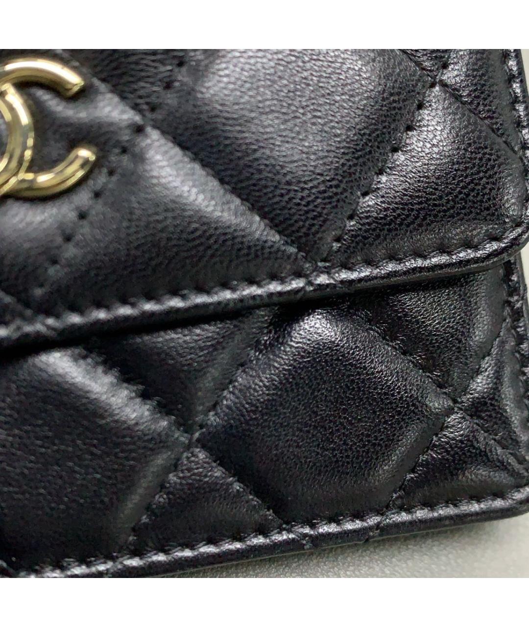 CHANEL Черная кожаная сумка через плечо, фото 4