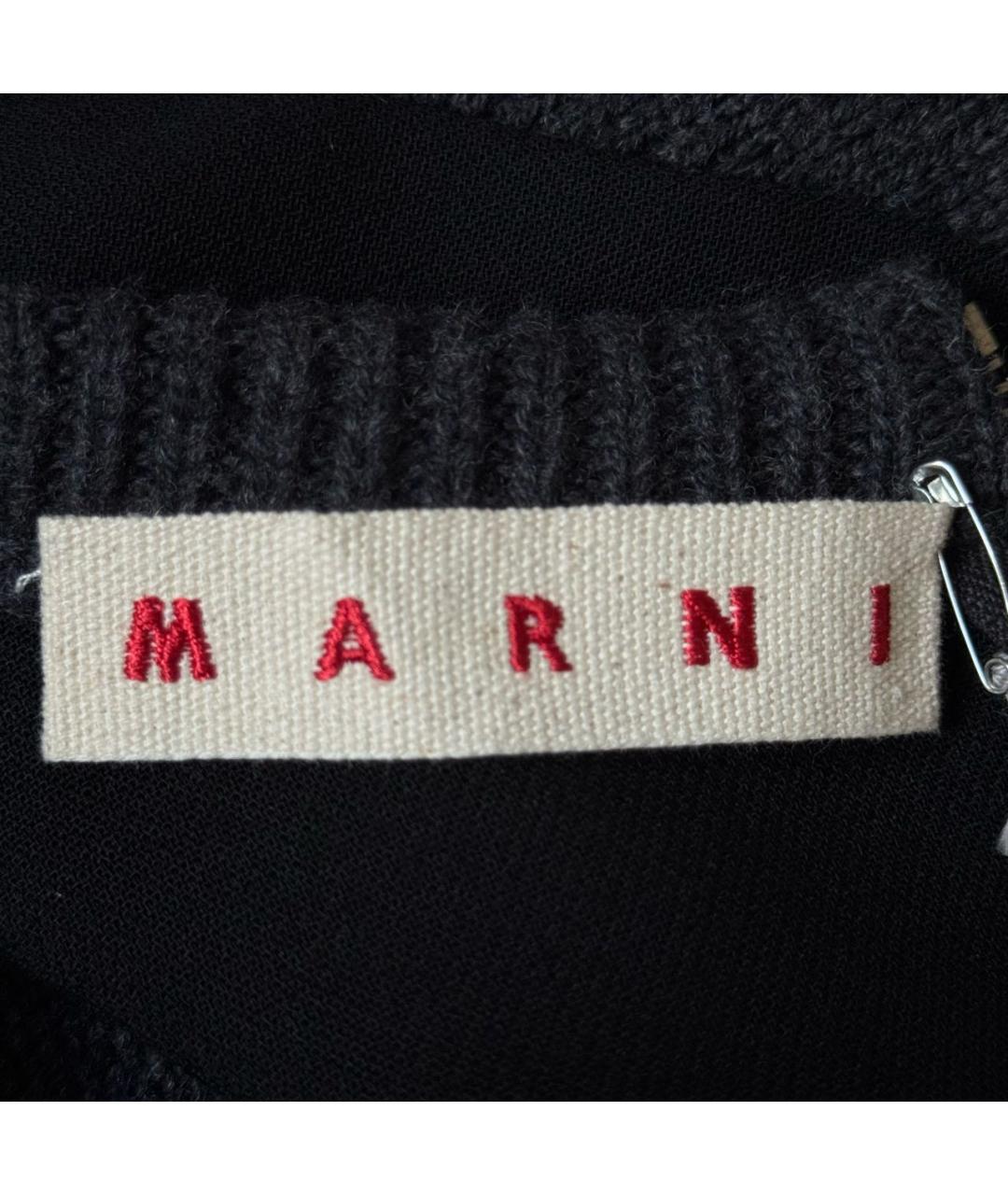 MARNI Антрацитовый шерстяной джемпер / свитер, фото 7