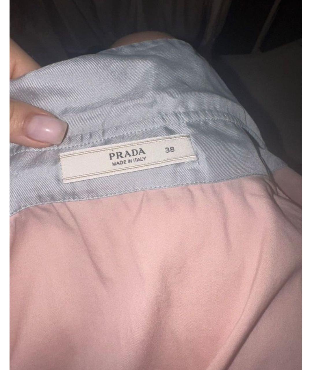 PRADA Розовая шелковая рубашка, фото 2