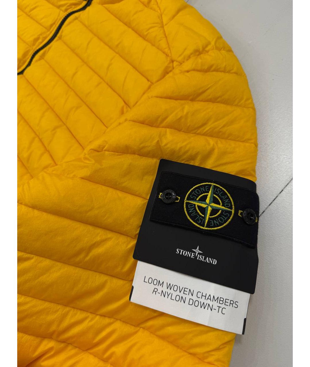 STONE ISLAND Желтый пуховик, фото 4