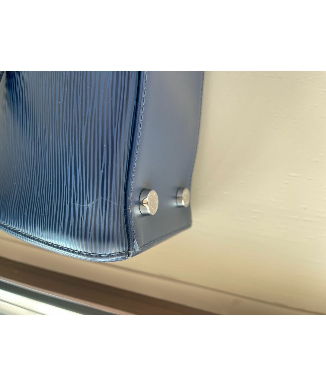 LOUIS VUITTON Синяя кожаная сумка тоут, фото 6