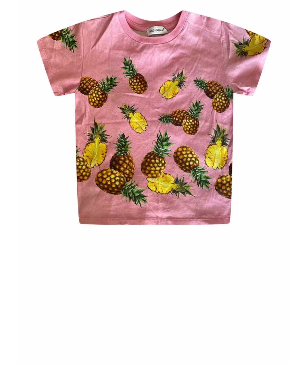 DOLCE&GABBANA Розовый хлопковый футболка / топ, фото 1