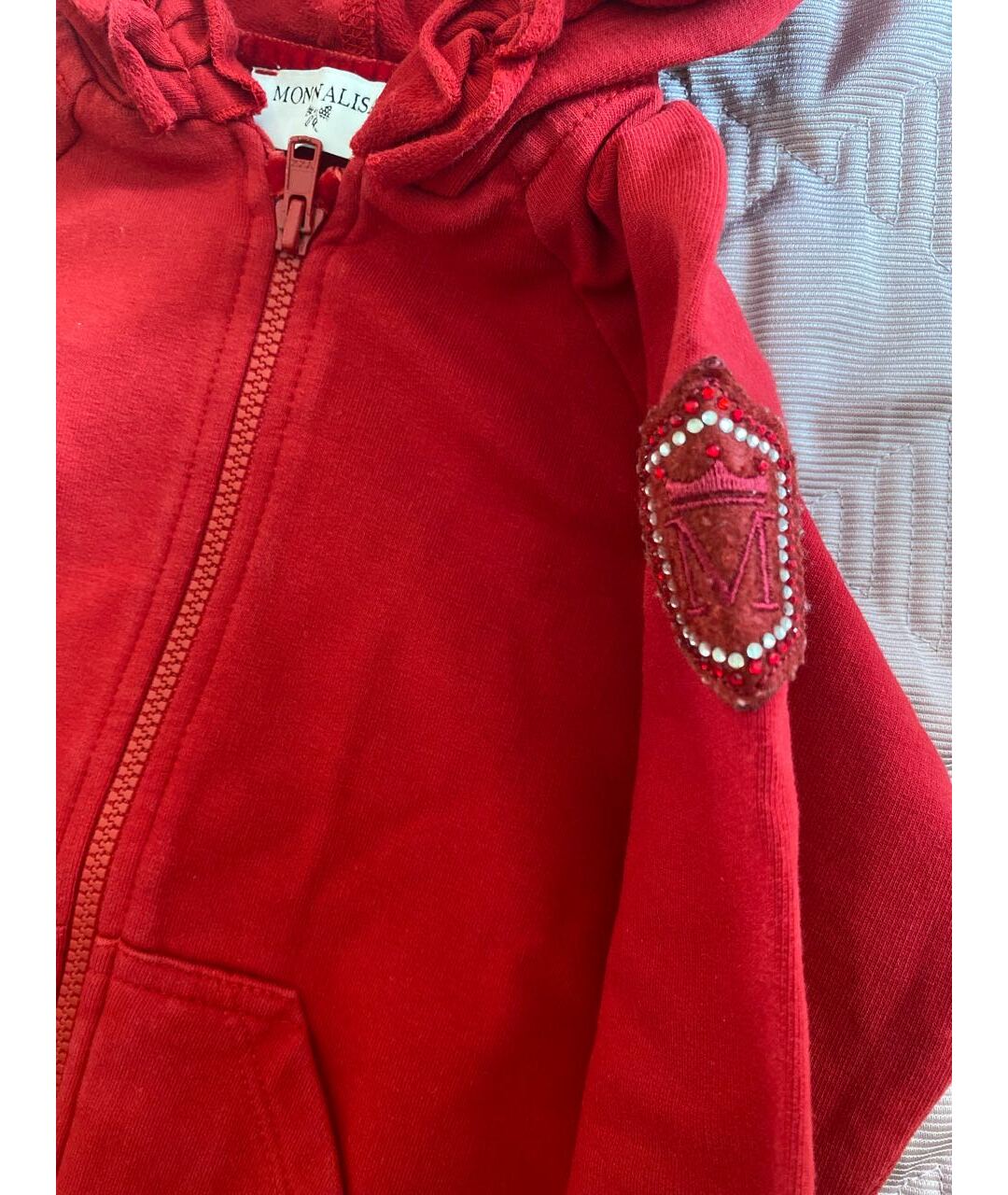 MONNALISA Красный хлопковый жакет / жилет, фото 4