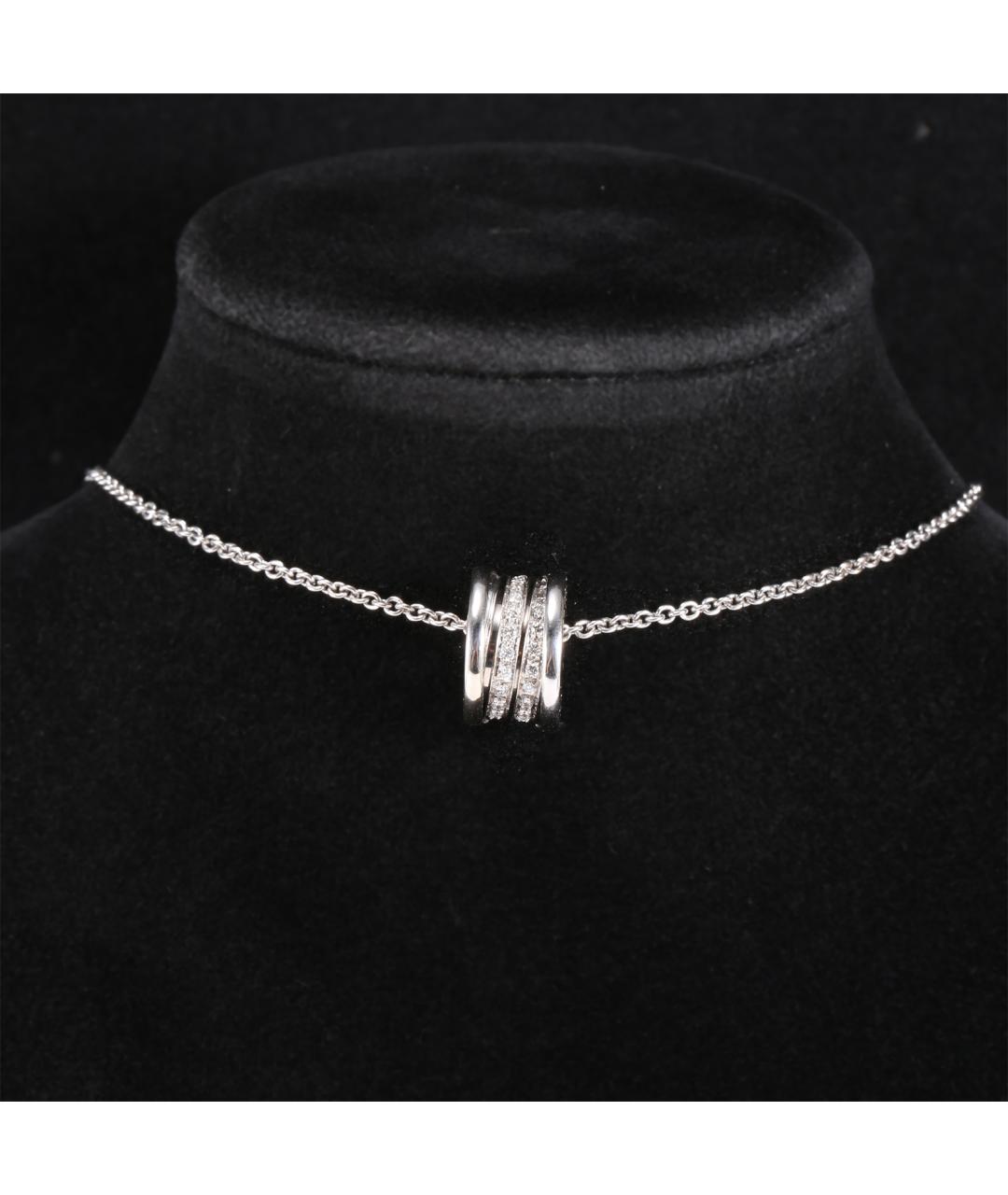 BVLGARI Серебряное колье из белого золота, фото 7