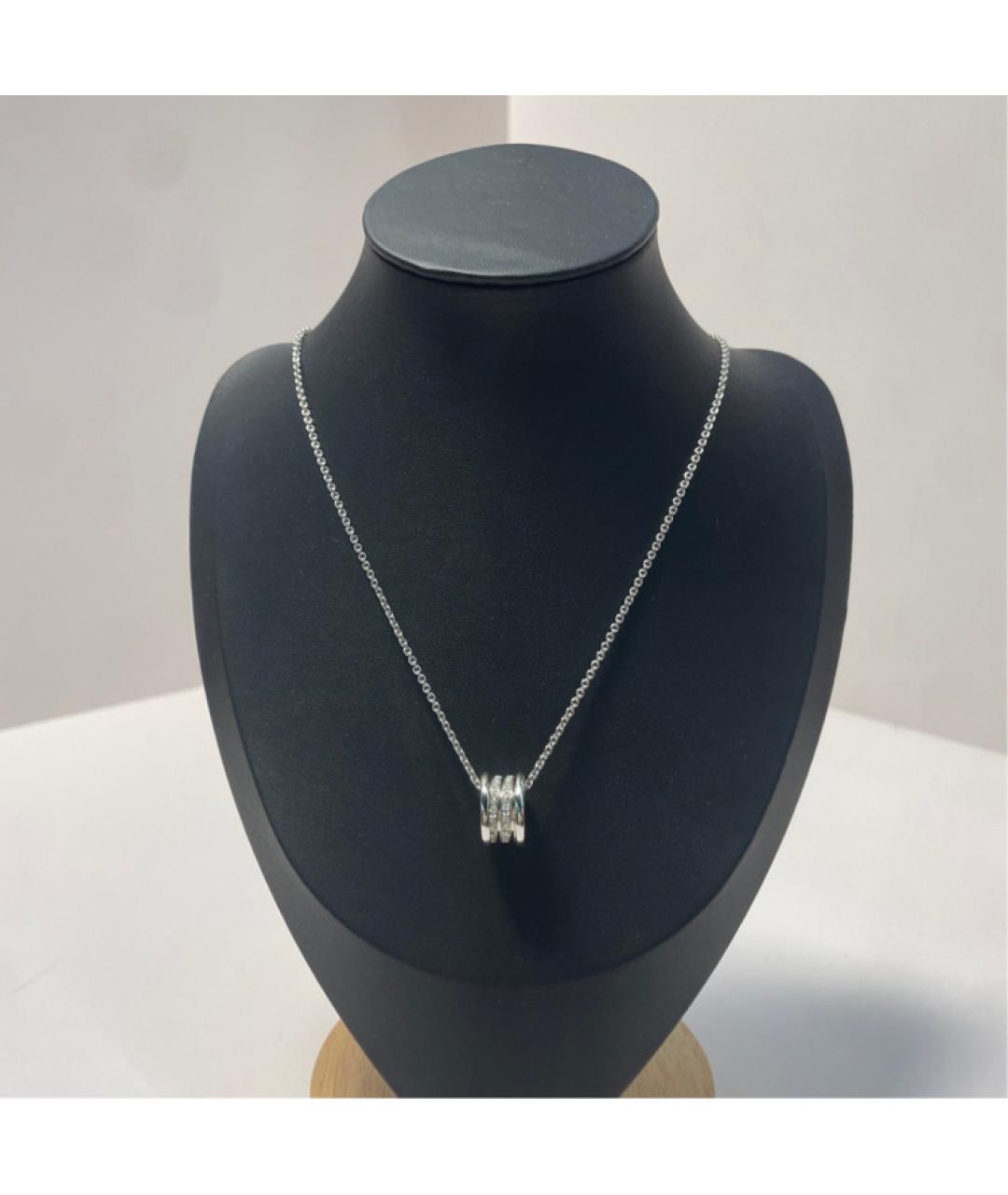 BVLGARI Серебряное колье из белого золота, фото 8