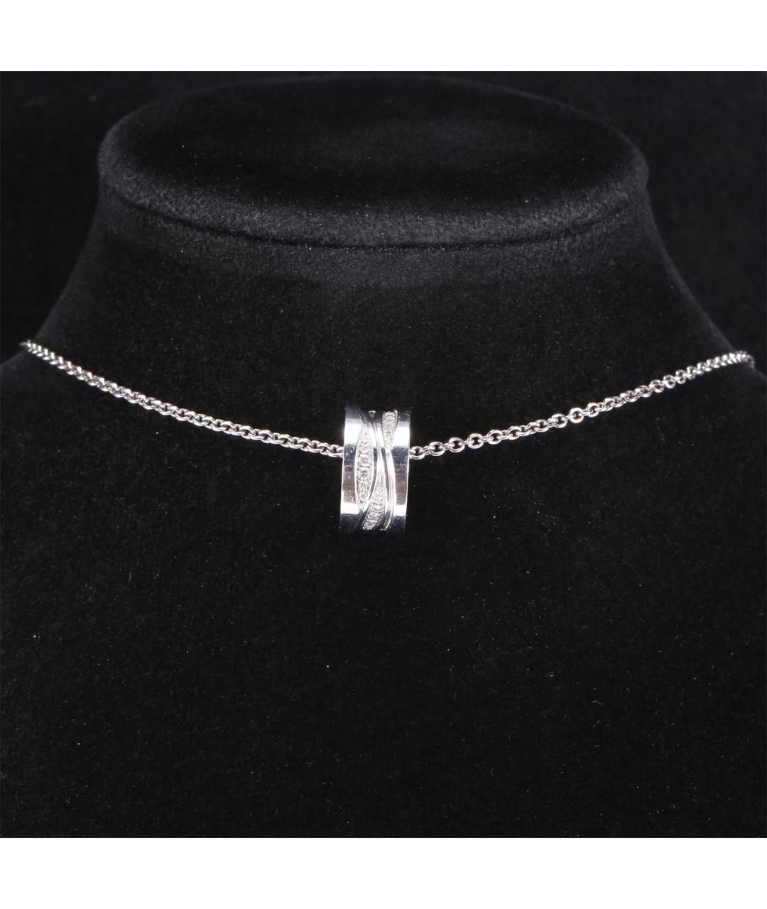 BVLGARI Серебряное колье из белого золота, фото 7