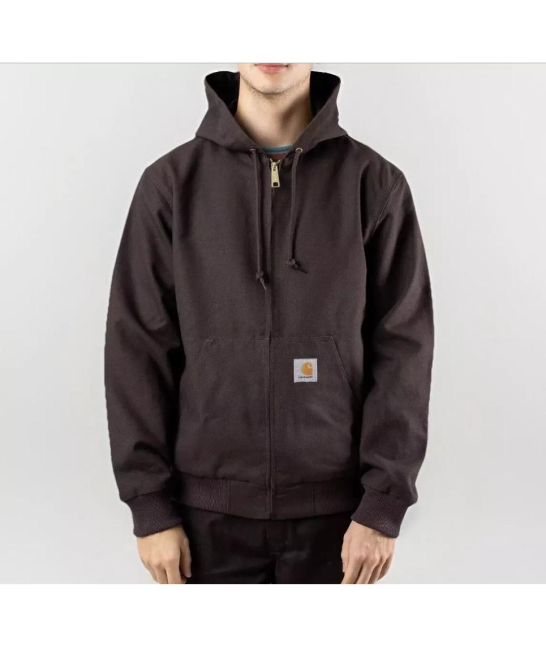 CARHARTT WIP Коричневая хлопковая куртка, фото 2