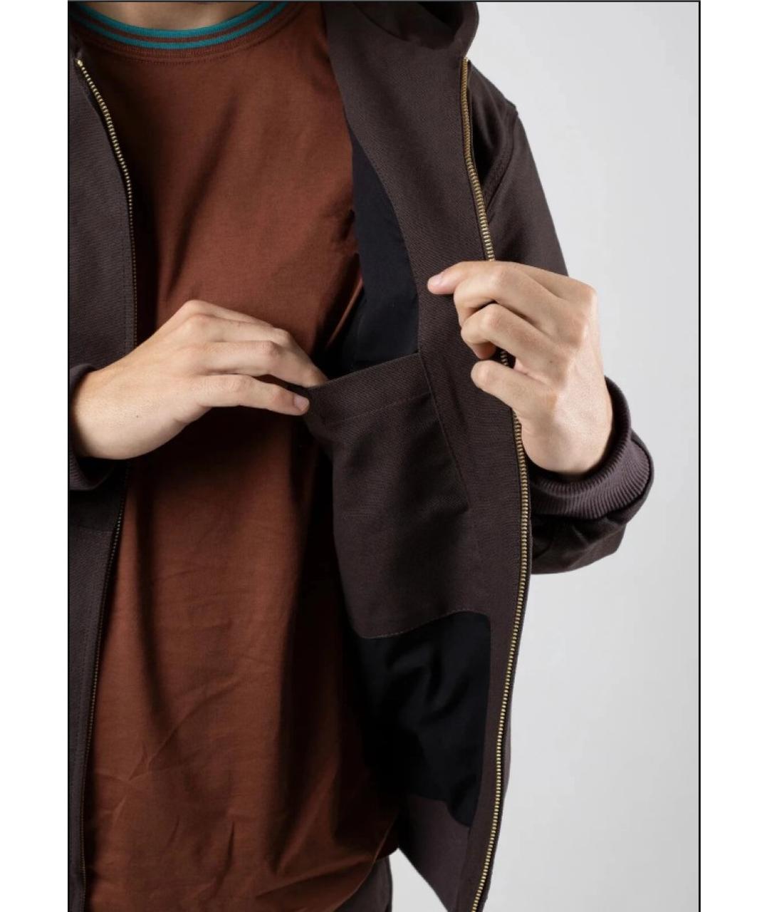 CARHARTT WIP Коричневая хлопковая куртка, фото 5